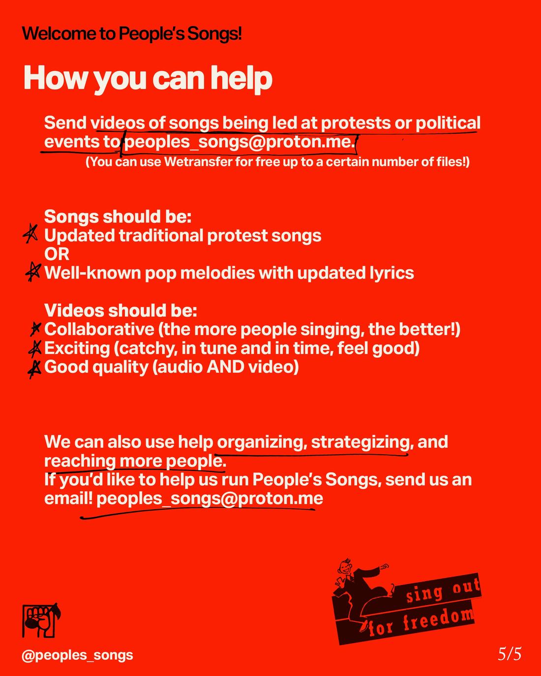People's Songs Instagram post, slide 5 of 5